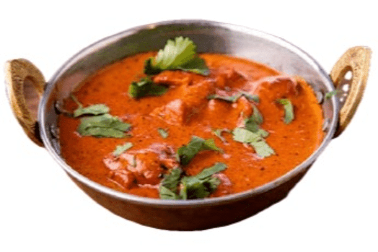 Delicious Butter Chicken with Naan and Roti